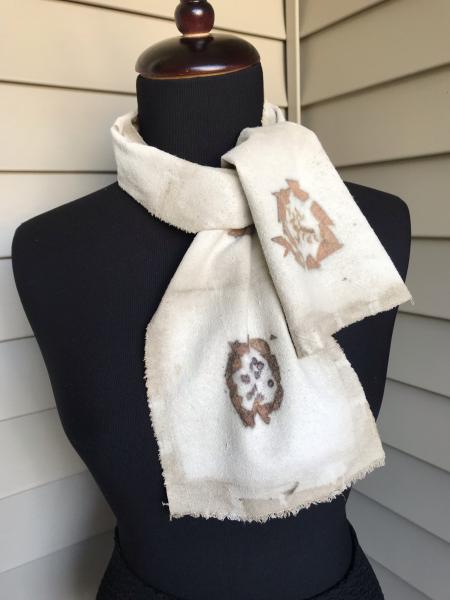 Ceramic Tile Scarf with Cut Eucalyptus Circles picture