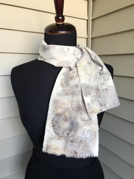 Gray Wool/Silk Blend Scarf. picture