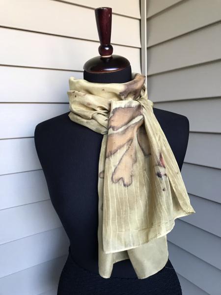 Charter Oak Silk Scarf with varying types of Oak picture