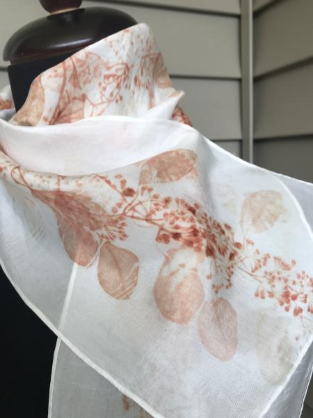 Orange Eucalyptus Silk Scarf picture