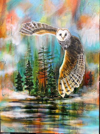 Flying Owl Print
