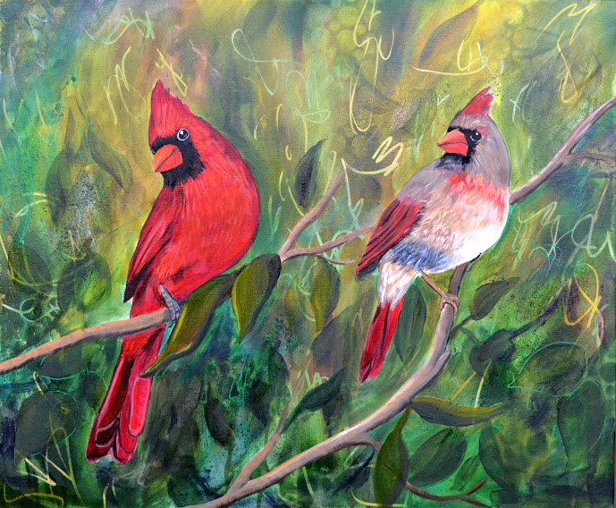 Pair of Cardinals print
