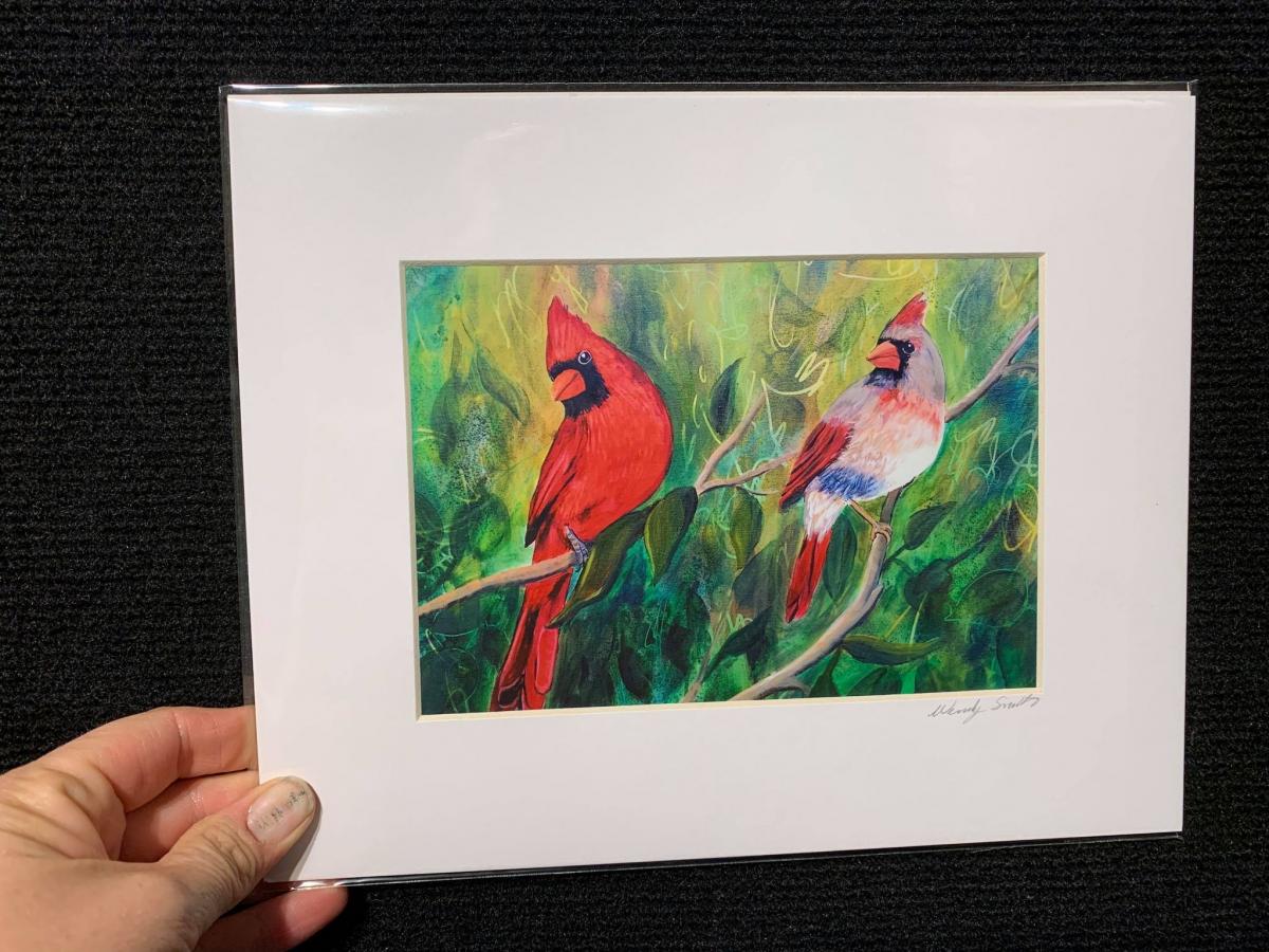 Pair of Cardinals print picture