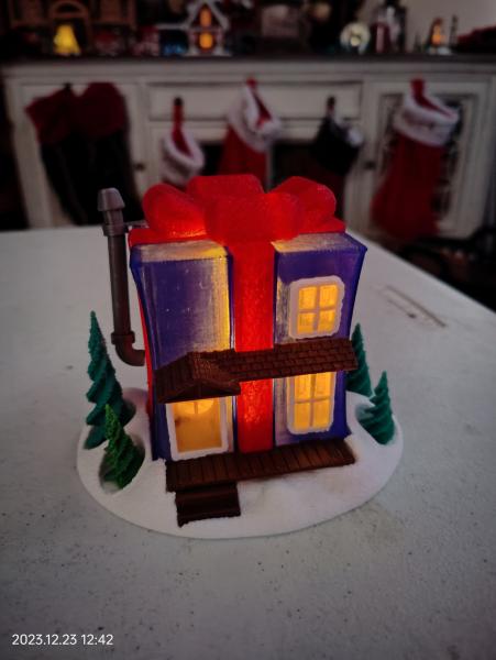 Beautiful 3d printed fairy house present. picture