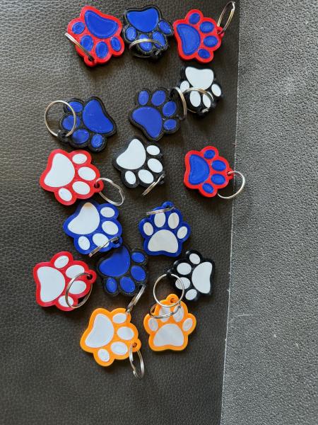 Paw Print keyring