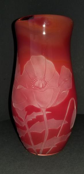 Red Poppy vase