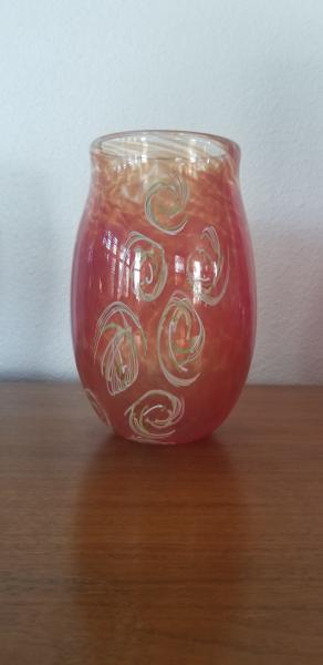 Red Murrini vase picture