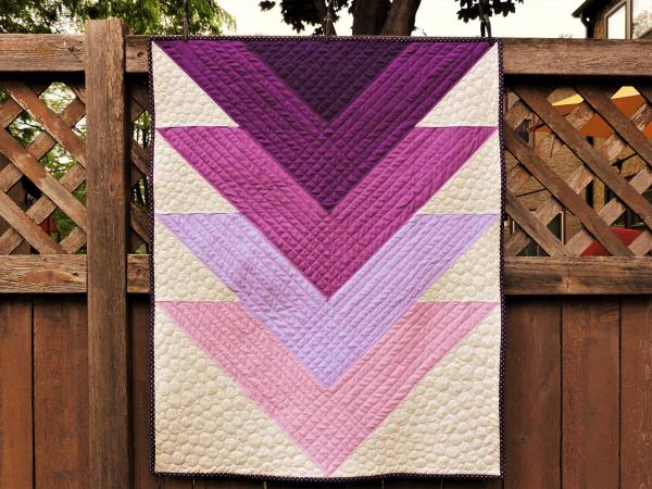 Lavender Arrows Baby Quilt picture