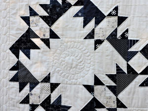 Blue and White Lap Quilt picture