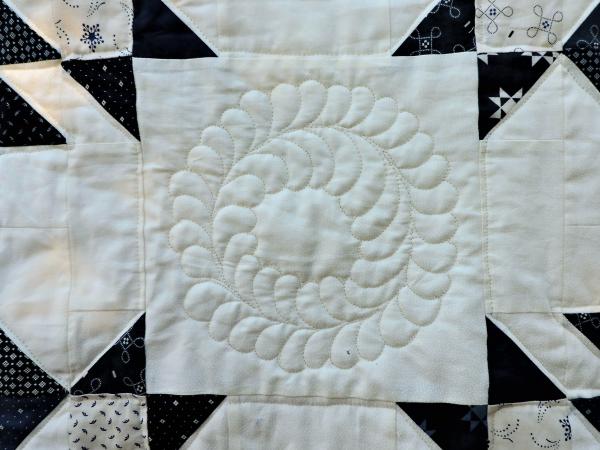 Blue and White Lap Quilt picture