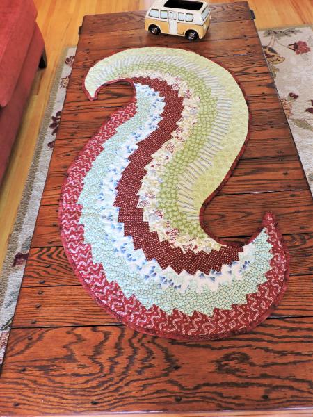 Green and Red Spiral Table Runner picture