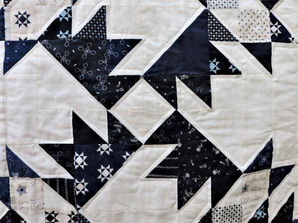 Blue and White Lap Quilt picture