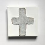 Clay Textured Cross on Canvas