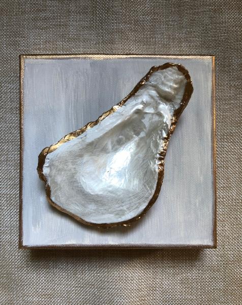 Oyster on Canvas - Pearl/Gold picture