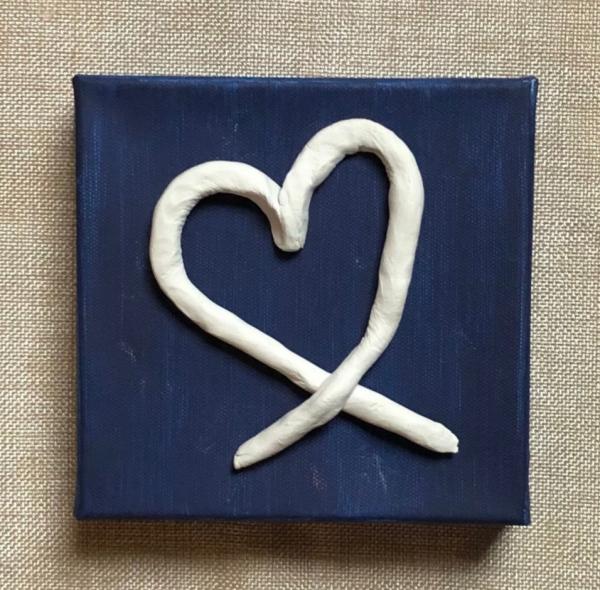 Clay Heart on Canvas picture