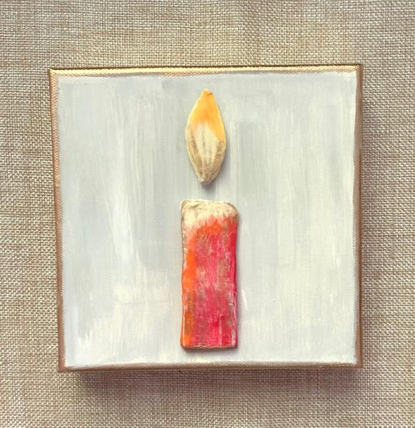 Clay Candle on Canvas picture