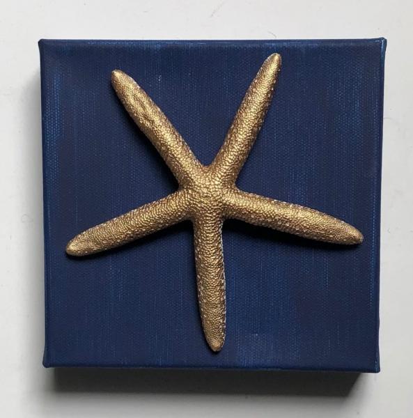 Gold Starfish on Canvas picture