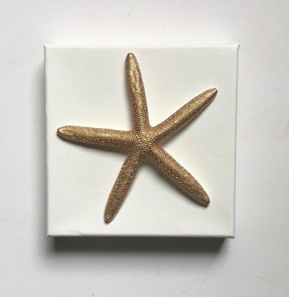 Gold Starfish on Canvas picture