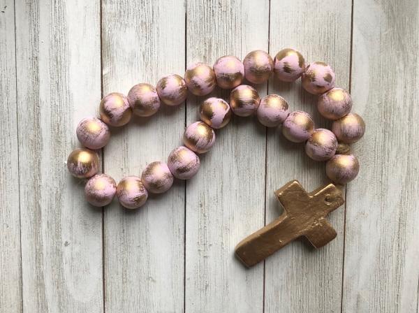 Medium Blessing Beads - Pink/Gold picture