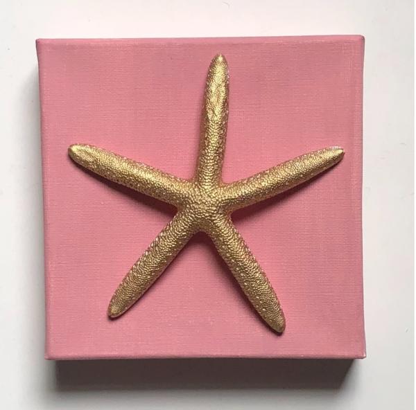 Gold Starfish on Canvas picture