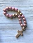 Medium Blessing Beads - Pink/Gold