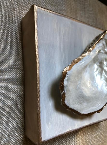 Oyster on Canvas - Pearl/Gold picture