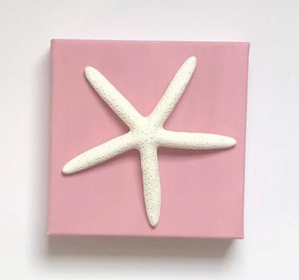 White Starfish on Canvas