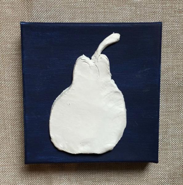 Clay Pear on Canvas