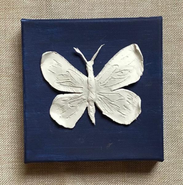 Clay Butterfly on Canvas