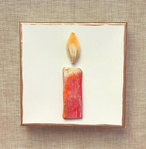 Clay Candle on Canvas picture