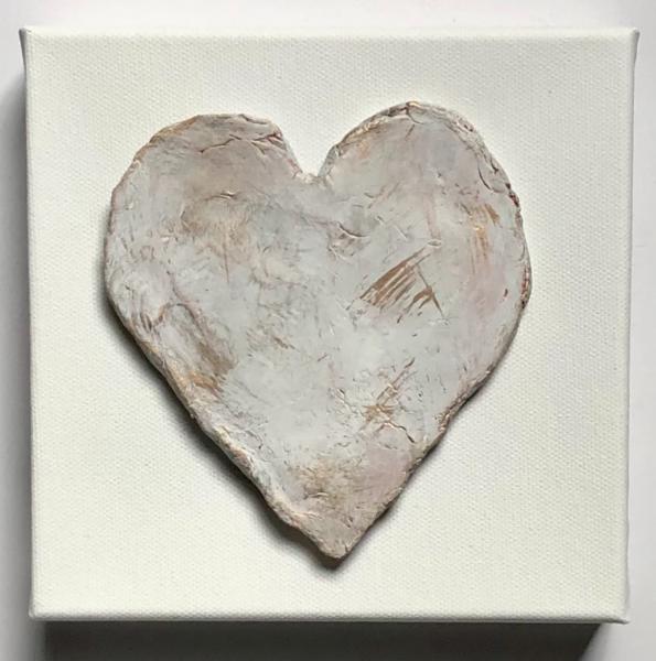 Clay Heart on Canvas picture