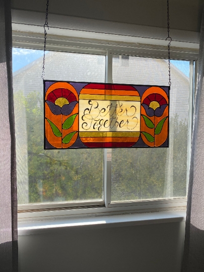 Better Together Stained Glass Panel picture