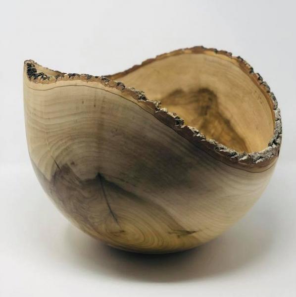 Dragonfly - Large Live Edge Maple Wood Bowl picture