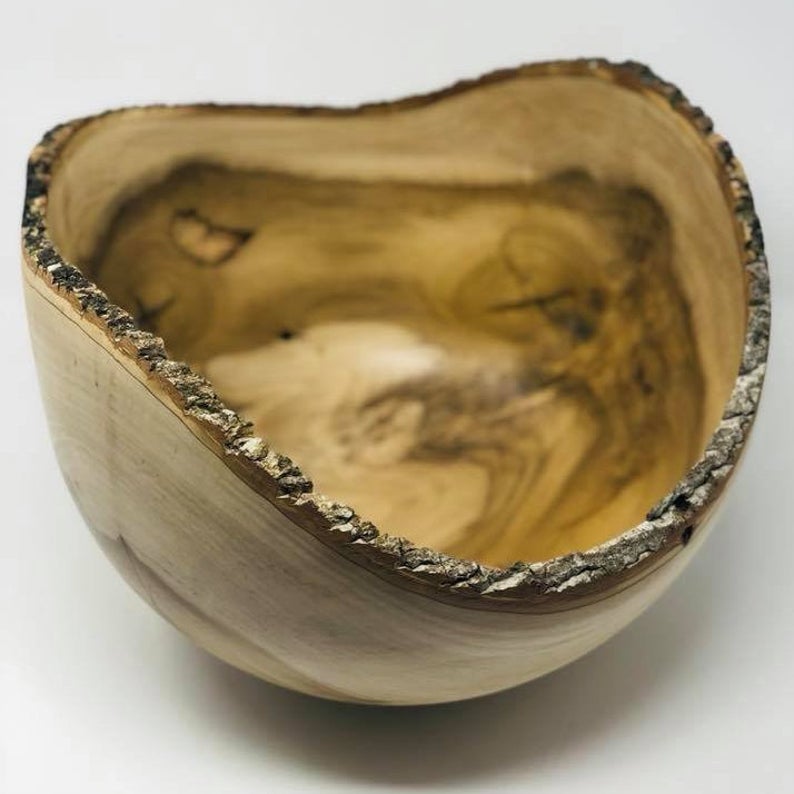 Dragonfly - Large Live Edge Maple Wood Bowl picture