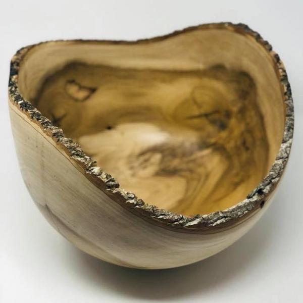 Dragonfly - Large Live Edge Maple Wood Bowl picture