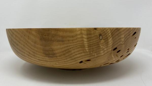 Wormy Ash- Handturned Ash Bowl picture