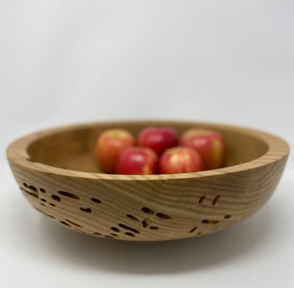 Wormy Ash- Handturned Ash Bowl picture