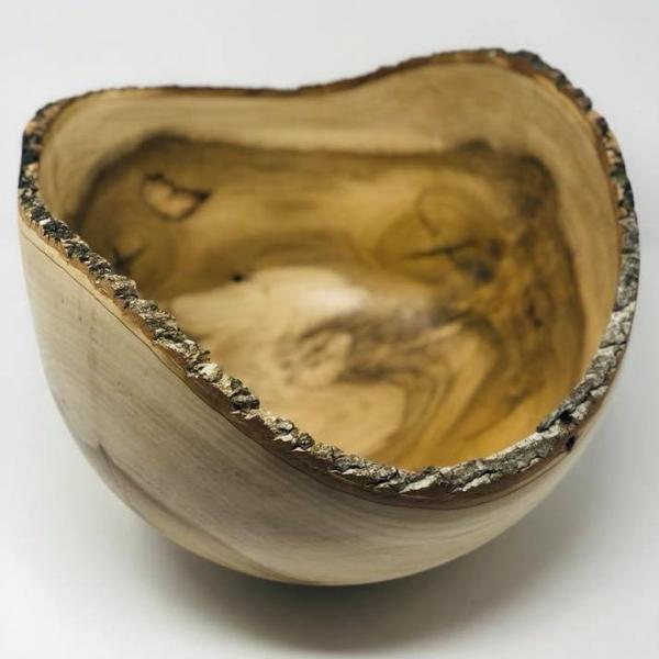 Dragonfly - Large Live Edge Maple Wood Bowl picture