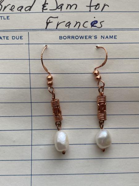 Copper & Pearl Earrings