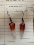 Carnelian Fang Earrings