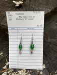 Green Glass Earrings