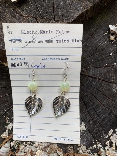 Large Silver Leaf Earrings