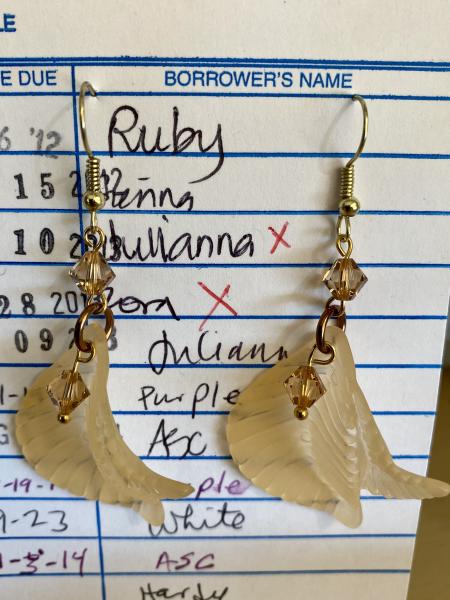 Champagne Leaf Earrings