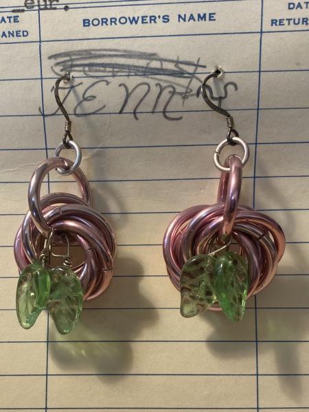 Chainmail Rose Earrings