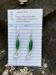 Long Green Glass Earrings