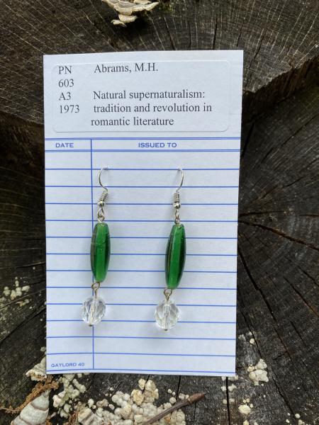 Long Green Glass Earrings picture