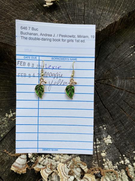 Enamel Leaf Earrings picture