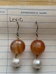 Carnelian Ball Earrings