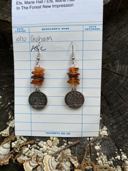 Amber Tree Earrings