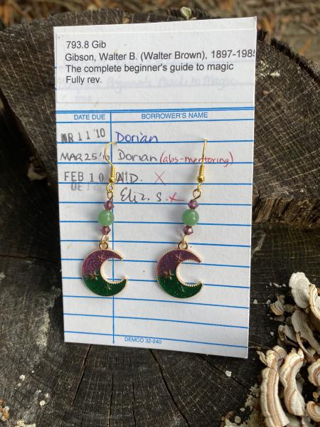 Moon Earrings (green)